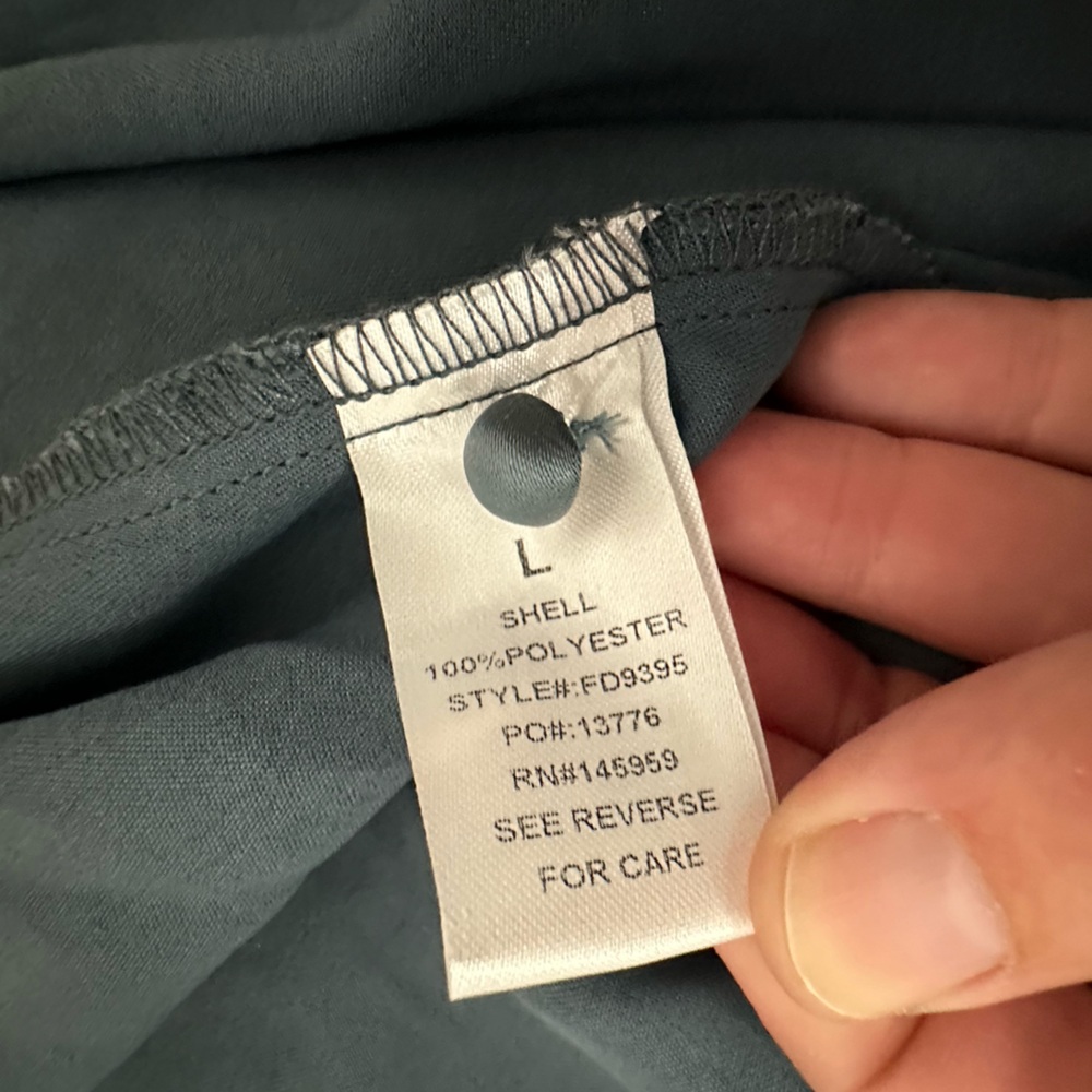 Dress Forum Gray Blue Satin Maxi Dress Silk spaghetti straps zip up faux button - Picture 16 of 16